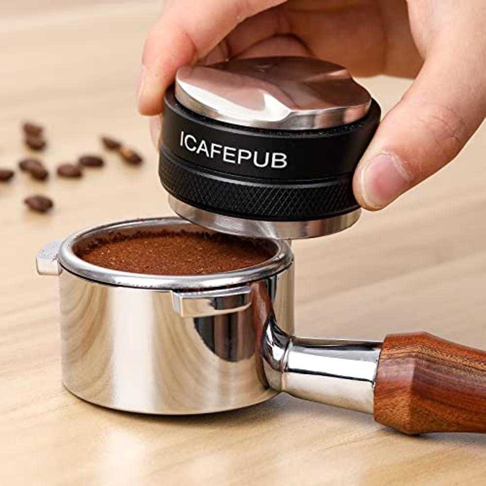 Distribuidor y tamper de café de 53 mm, herramienta de distribución de  espresso, tampers manuales de