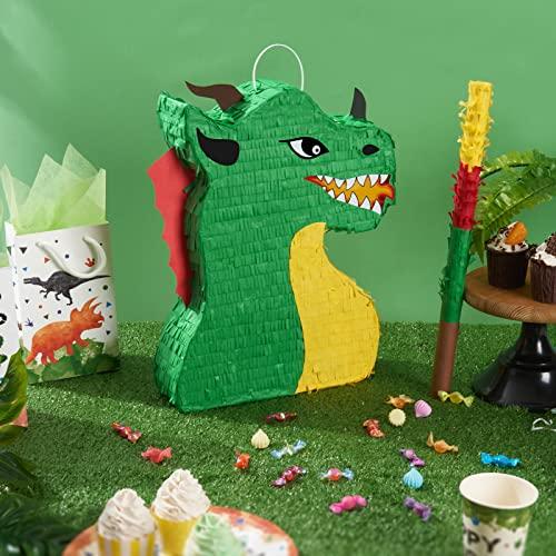  Piñata de dinosaurio (17 x 13 x 3.7 pulgadas) para fiestas de  cumpleaños de niños, decoraciones de fiesta para cumpleaños, aniversario,  celebración, decoración de fiesta temática de dinosaurios, : Juguetes y  Juegos