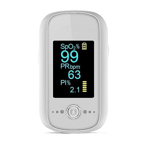 Medidor de oxígeno Oxímetro de pulso de dedo, Oxímetro de pulso SmileCare  Saturación de oxígeno en sangre con monitor de pulso Baterías incluidas,  Lectura rápida y precisa de Spo2 para adultos 