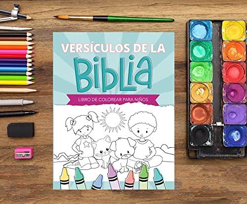 Versículos De La Biblia: Libro De Colorear Para Niños (Spanish Edition ...