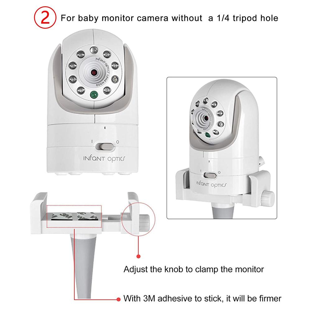 Estante para cámara con soporte para monitor de bebé compatible