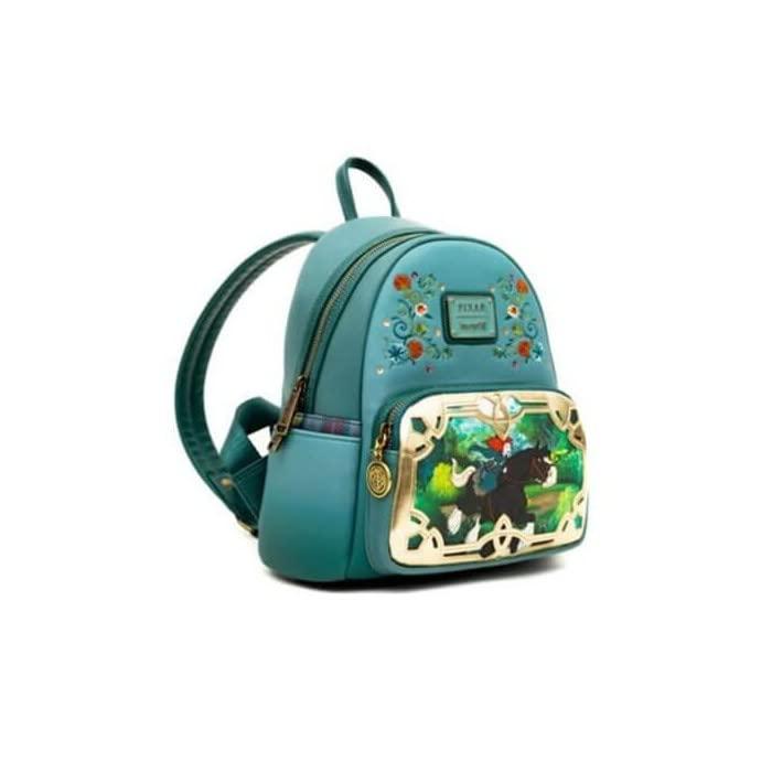 Loungefly Mini mochila de Disney, Disney Princess Stories Series Pixar  Mérida, Brave, Varios colores, Mini mochila