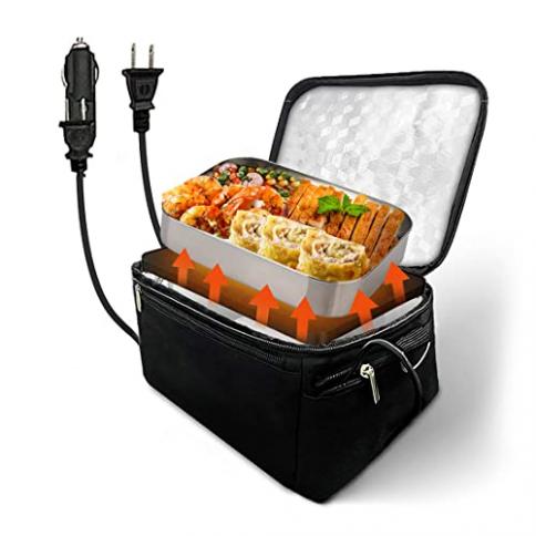 DIBETS Horno portátil Calentador de alimentos 2 en 1 Fiambrera calentada  (12V Car Druck y 110V