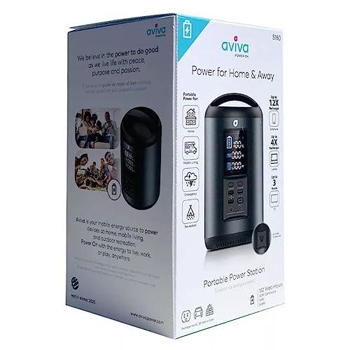 Central eléctrica portátil Aviva S180 de 182 Wh con pantalla LCD
