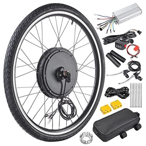 EBIKELING Kit de conversión de bicicleta eléctrica impermeable para  bicicleta eléctrica de 26 pulgadas, rueda delantera o trasera, kit de motor  de