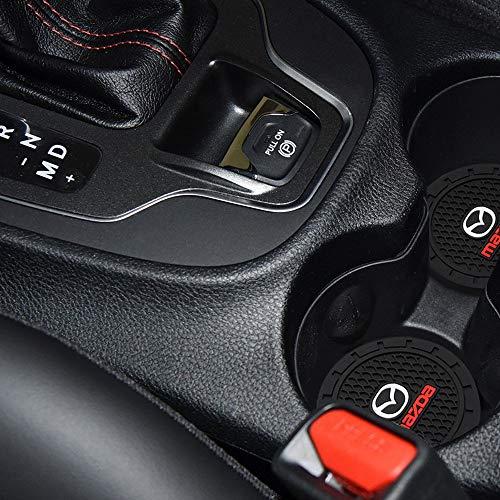 BerFosa Posavasos De Coche De Silicona – Accesorios Empotrados Antideslizantes, Diseño De Panal, 2 Piezas (2.76 Pulgadas)