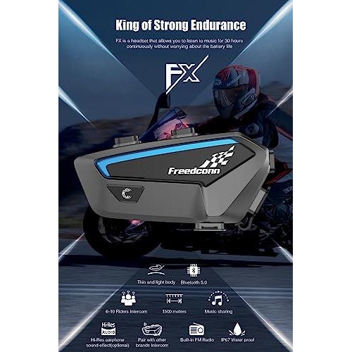  FreedConn Motorcycle Bluetooth Headset FX 2-10 Riders