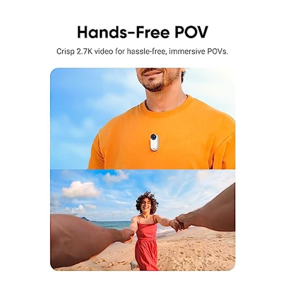  Insta360 GO 3 64GB - Cámara de vlogging para creadores,  vloggers, mini cámara de acción con pantalla táctil abatible, ligera y  portátil, POV manos libres, montaje en cualquier lugar, estabilización, :  Electrónica