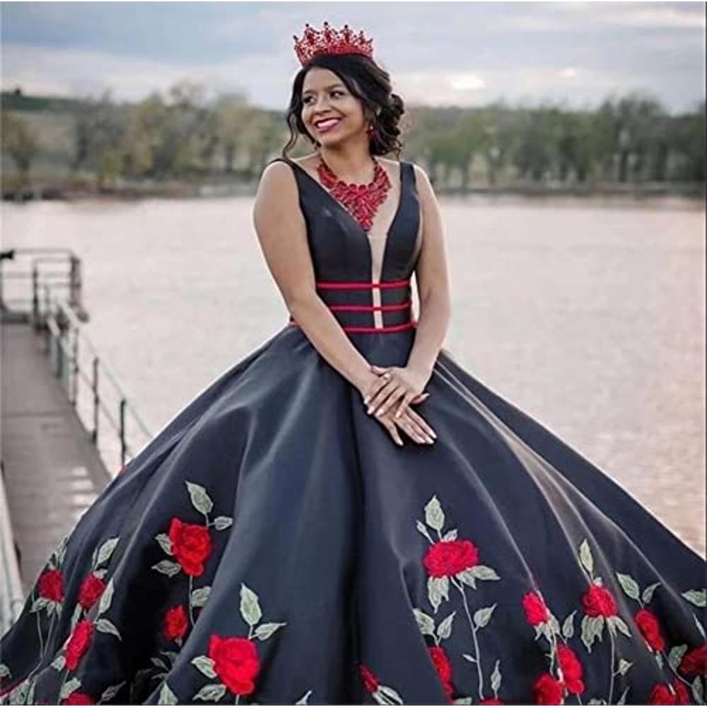  HFAGEMV Vestidos de quinceañera con cuentas bordadas