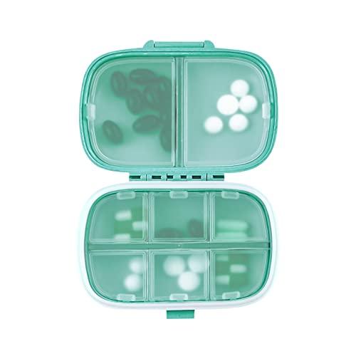 1Pack Travel Pill Organizer, 8 Compartments Portable Pill Case, Small Pill  Box for Pocket Purse Portable Medicine Vitamin Container Blue