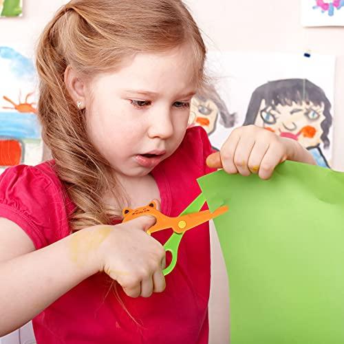 Juego de tijeras de seguridad para niños de plástico, tijeras de  entrenamiento para niños pequeños, tijeras de entrenamiento preescolar y  suministros de arte para niños (3 piezas) Rojo Verde