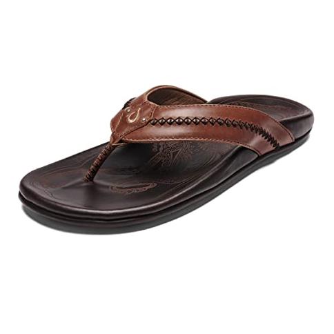 Men's olukai mea sale ola leather slide sandals