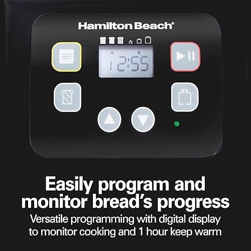 Hamilton Beach Bread Maker Machine, Digital, Programmable, 12 Settings