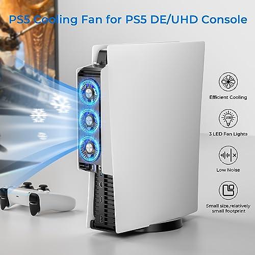 Jys-P5175 Ventilador de refrigeración para PS5 PRO Ventilador de consola  para PS5 Accesorios para juegos compactos con sistema de refrigeración de  luz LED - China Ventilador de refrigeración para PS5 PRO Ventilador