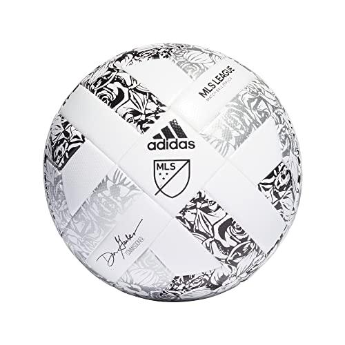 adidas Unisex-Adult MLS League Nativo Ball, White/Silver Metallic 