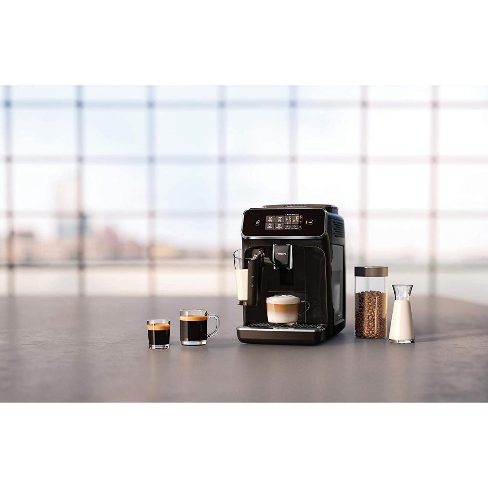 Philips Cafetera espresso totalmente automática serie 2200, espumador de  leche LatteGo, 3 variedades de café, pantalla táctil intuitiva, molinillo  100% cerámico, filtro AquaClean, sello de aroma, negro (EP2230/14) - Nombre  de estilo