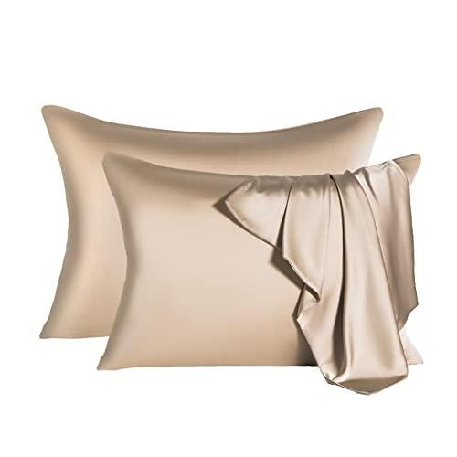 2 piezas fundas de almohada de color sólido satinado, funda de almohada  suave con cierre de sobre para dormitorio, suministros de ropa de cama, Mode de Mujer