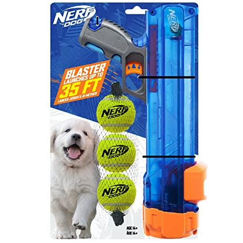 Juguete para perros Nerf Dog Tennis Ball Blaster, 12 in Translucent