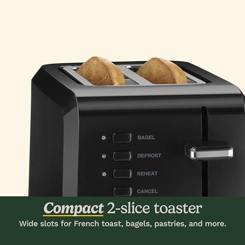 Cuisinart CPT122BK Tostadora Compacta de Plástico de 2 Rebanadas