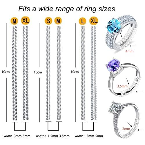 ZKY - Ajustador de tamaño de anillo para anillos sueltos, ajustador de  anillos que se adapta a la mayoría de anillos, tamaños surtidos de tamaño  de