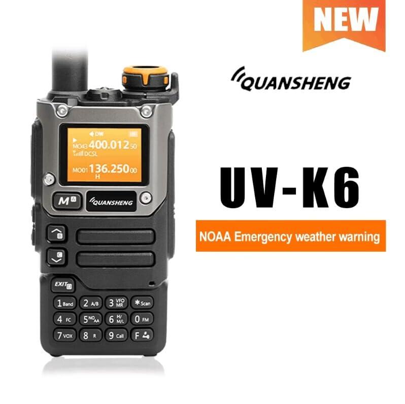 Quansheng UVK6 UVK5(8) Walkie Talkie 5W Airband Radio Type C Charge