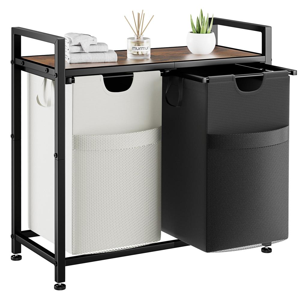 Lulive Double Laundry Hamper, Multifunctional Basket Organizer, 112L