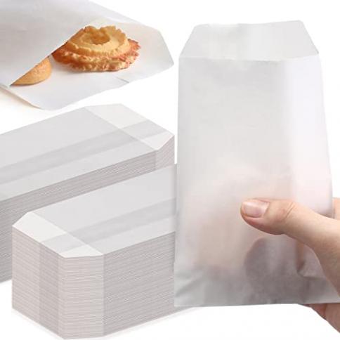 1000 pcs French Fries Fried chicken bag Oil proof white food Kraft