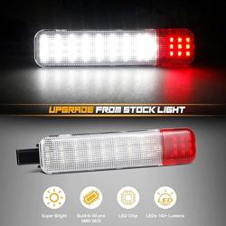 NDRUSH LED Interior Door Light Door Panel Courtesy Warning Light Lamp Assembly Compatible with 1999-2006 Silverado/Sierra 1500 2001-2006 3500 2500 HD 1999-2006 Yukon 1995-1999 C1500 C2500 C3500 - Color red and white