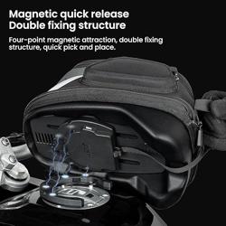 Loboo Motorcycle Tank Bag Expandable Motorcycle Bag, Magnetic Suction Quick Release No Contact With The Paint Surface Of The Fuel Tank Will Not Damage The Paint Surface, Compatible With HONDA