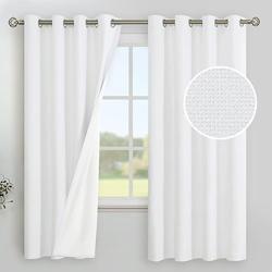 YoungsTex White Linen 100% Blackout Curtains 72 Inch Length for Bedroom, Thermal Insulated Drapes with Grommet Room Darkening Energy Saving for Living Room, 2 Panels, 52 X 72 Inch - Tamaño 52W x 72L (Pack of 2) - Color White
