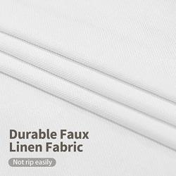 YoungsTex White Linen 100% Blackout Curtains 72 Inch Length for Bedroom, Thermal Insulated Drapes with Grommet Room Darkening Energy Saving for Living Room, 2 Panels, 52 X 72 Inch - Tamaño 52W x 72L (Pack of 2) - Color White