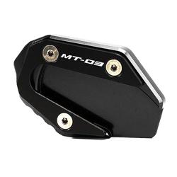 MOWOK Fit for YAMAHA MT03 MT-03 2014-2025 2026 2024 2023 2022 2021 2020 Foot Side Stand Fits Motorcycle Accessories CNC Aluminum Kickstand Extension Pad Support Plate (Black) - Color Black