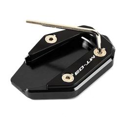 MOWOK Fit for YAMAHA MT03 MT-03 2014-2025 2026 2024 2023 2022 2021 2020 Foot Side Stand Fits Motorcycle Accessories CNC Aluminum Kickstand Extension Pad Support Plate (Black) - Color Black