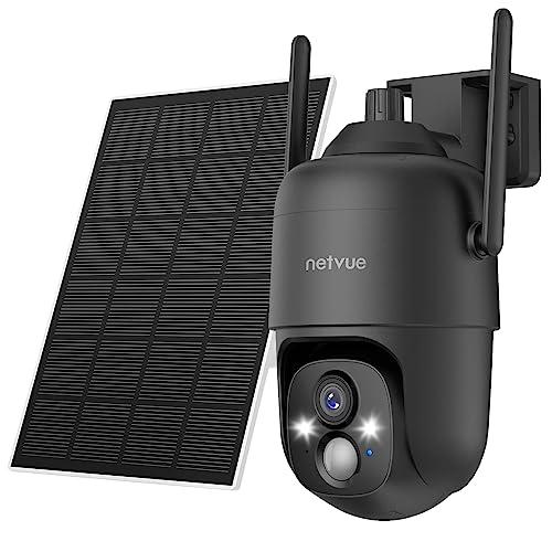 Cámara Vigilancia Exterior NETVUE - WiFi 1080P, 360°, Visión Nocturna Color, Detección Movimiento, Alexa