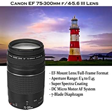 Canon Ef 2.953-11.811 in F/4-5.6 III Teleobjetivo zoom lente para cámaras  Canon SLR
