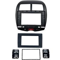 Akozon Cornice Auto Radio 2 DIN - Pannello Di Rivestimento In ABS Nero Lucido Per Cruscotto - Sostituzione Per Renault Megane 2 (2003-2009)