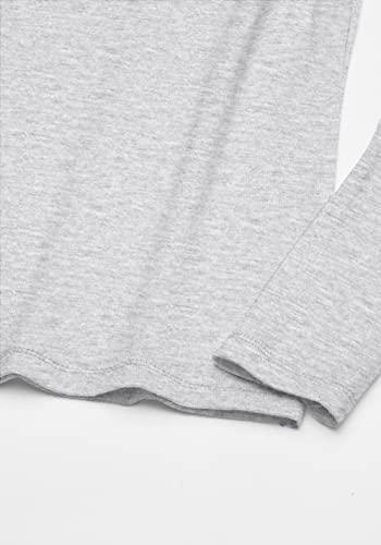 Camiseta De Manga Larga Hanes TAGLESS Gris Humo Grande 5586