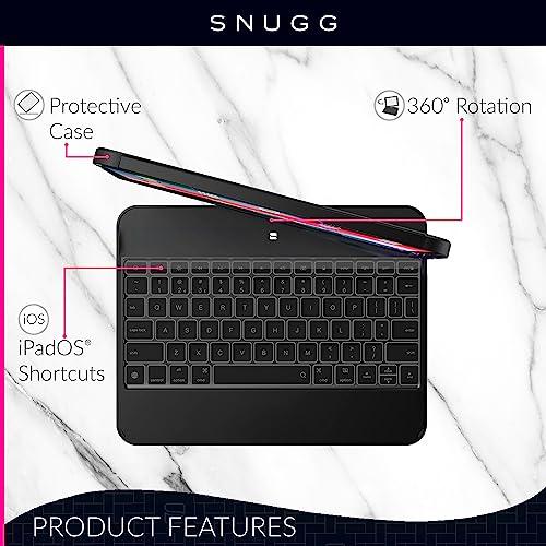 Funda Snugg para iPad Pro 12.9 con teclado de 2. generación (2017 2.  generación/2015 1. generación) - Bluetooth Teclado iPad Pro 12.9 de 1.  generación - 360 grados Teclado Apple iPad Pro 12.9 Gen 2 - Tamaño iPad Pro  12.9 (2017 - 2. generación/2015 1