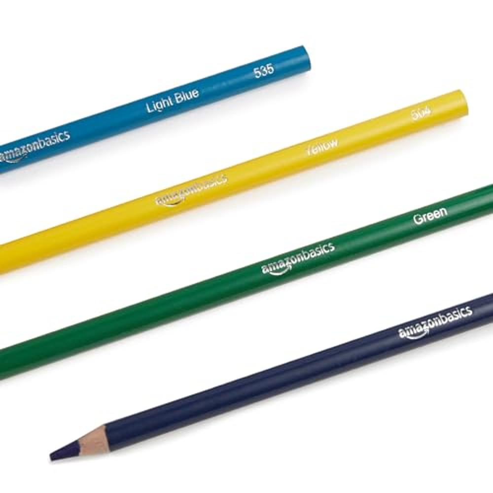 Basics Premium Colored Pencils, Soft Core, 72 Count Set, Multicolor