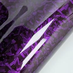 LZLRUN Forged Gloss Carbon Fiber Black Vinyl Wrap Roll Air Release Sticker Sheet Film DIY Decal Car Auto Vehicle Morotcycle Self Adhesive (1.65ft x 3.5ft, Purple) - Color Purple - Tamaño 1.65ft x 3.5ft