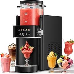 Ranvaira Slushie Machine, Ice Cream Maker, Slushy Machine for Home and Families, No ice needed with Rapid Chill  Temperature Control, Multi-function for Margarita, Frappé, Easy to Clean, Black - Color black