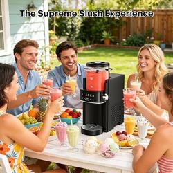 Ranvaira Slushie Machine, Ice Cream Maker, Slushy Machine for Home and Families, No ice needed with Rapid Chill  Temperature Control, Multi-function for Margarita, Frappé, Easy to Clean, Black - Color black