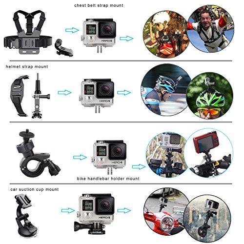 50-En-1pour accessoires GoPro Ensemble de montage compatible avec Go Pro  Hero 9 8 7 6 Yi 4K Mijia Insta360 Action Camera GP6