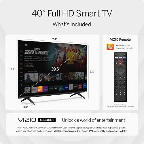 VIZIO 40inch Full HD 1080p Smart TV with DTS Virtual X, Alexa