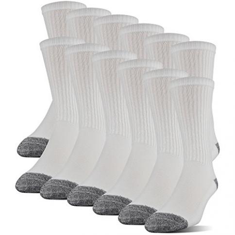 - Calcetines de poliéster con media almohadilla para hombre, paquete de 12, blanco, de calzado: : Precio Guatemala