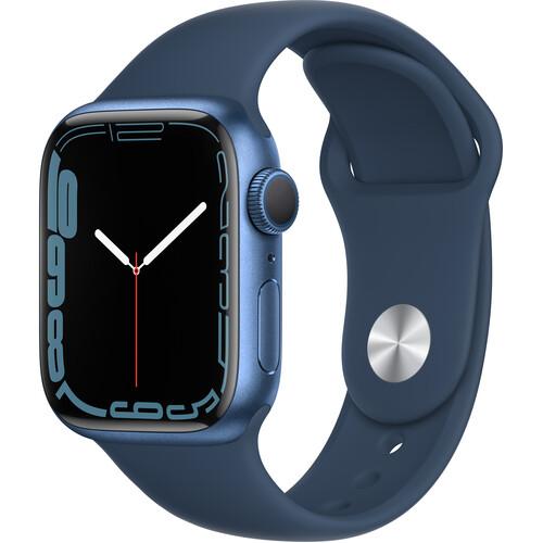 Apple Watch Series 7 (GPS) - 41 Mm - Aluminio Azul - Reloj Inteligente Con  Pulsera Deportiva - Fluoroelastã³Mero - Azul Abismo - Tamaã±O De La Banda:  Regular - 32 GB - Wi-Fi, Bluetooth - 32 G
