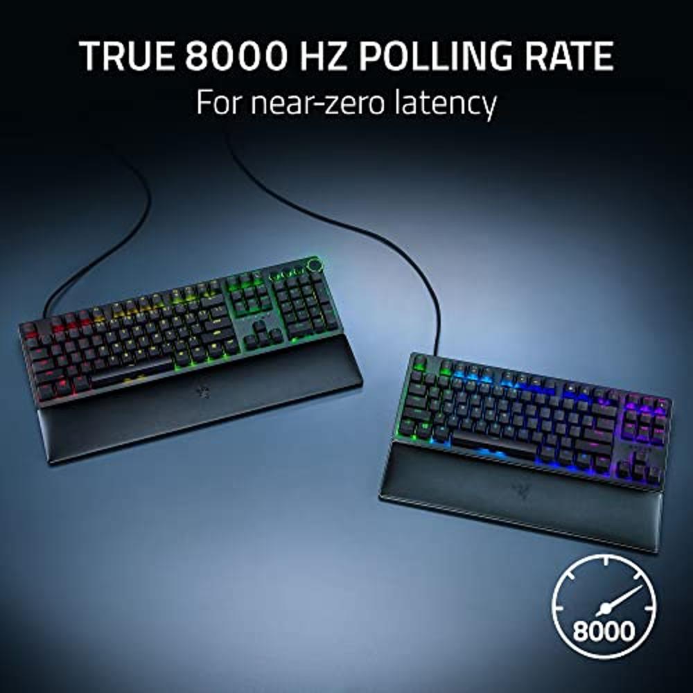  Razer Huntsman V2 TKL Tenkeyless Gaming Keyboard: Fast Linear  Optical Switches Gen2 & 8000Hz Polling Rate - Detachable Type-C Cable - PBT  Keycaps - Ergonomic Wrist Rest - Quartz Pink : Electronics