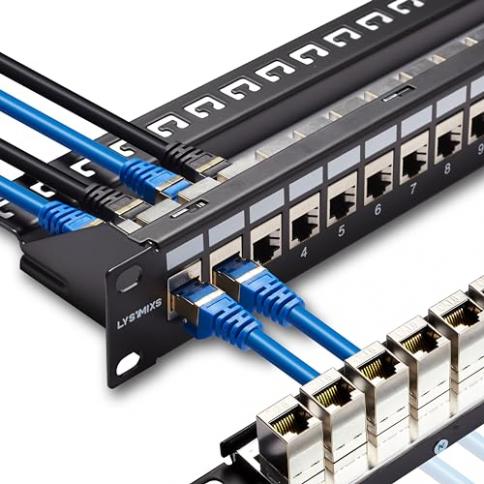 Lysymixs 24 Port RJ45 Patch Panel Cat6 STP Feed Through, Coupler Network Patch  Panel 19 Inch, Inline Keystone Ethernet Patch Panel with Back Bar : Precio  Guatemala