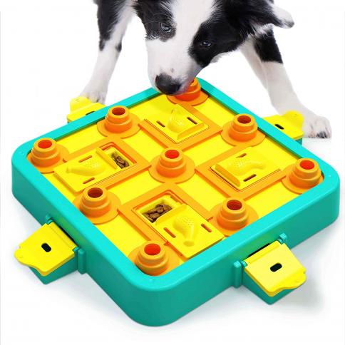 Volacopets Juguetes interactivos para perros con 5 funciones diferentes,  juguetes de rompecabezas, bolas para perros medianos y grandes, juguetes