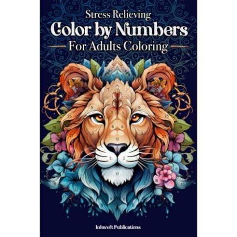 Libro para colorear por números para adultos, para aliviar el estrés:  Patrones asombrosos de animales, paisajes de mandalas, un libro de  actividades para adultos : Precio Guatemala